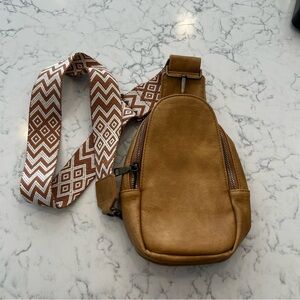 Light Brown Small Crossbody Bag/Backpack